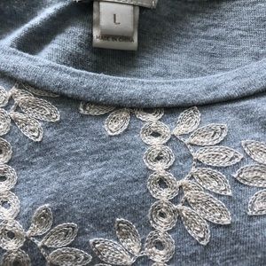 Jcrew Grey with cream floral design